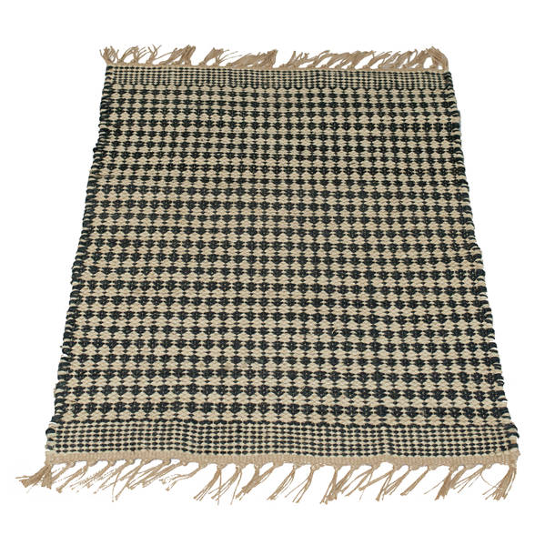 Dash and Albert Rugs Kuba Handmade Flatweave Jute/Sisal Black/Ivory Rug & Reviews Wayfair